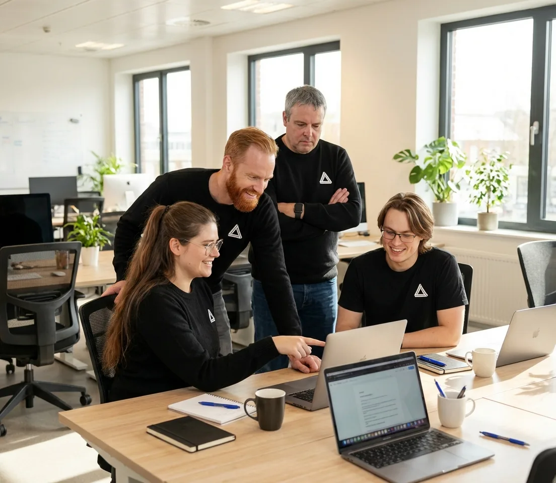 IT Support team working in an office. IT Support in Sussex