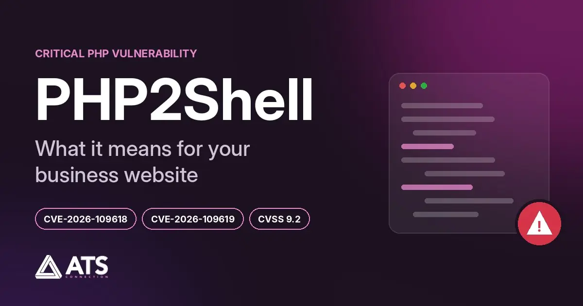 PHP2Shell critical PHP vulnerability: what it means for your business website