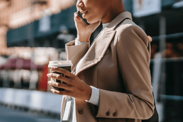 Women working on mobile phone ATS Connection