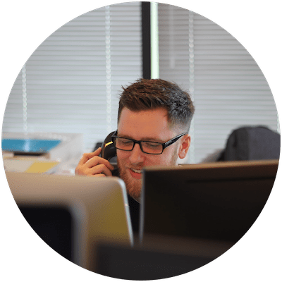 Man working business IT support Chichester ATS Connection