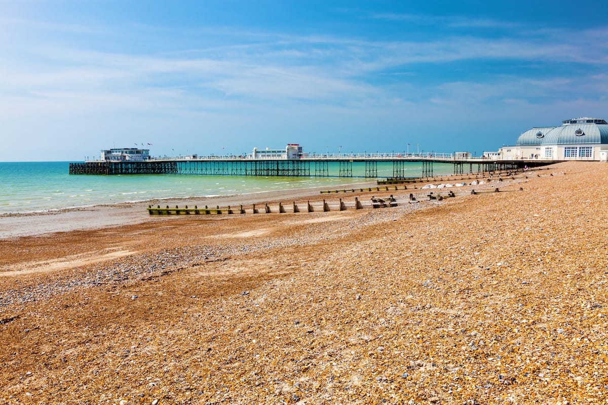Worthing pier on a sunny day